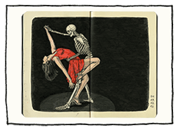 Tango mit einem Skelett