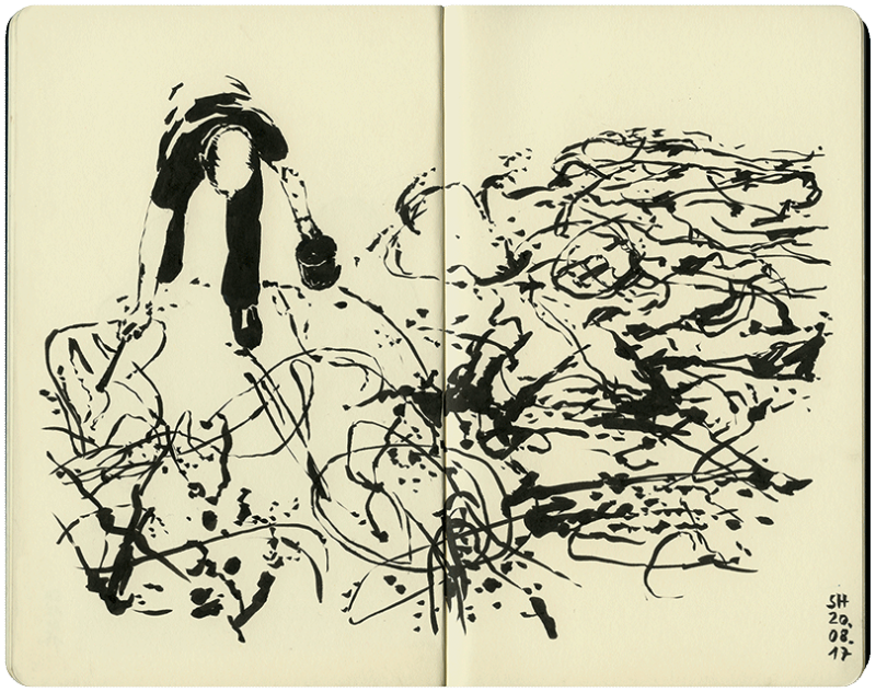 Actionpainting mit Jackson Pollock